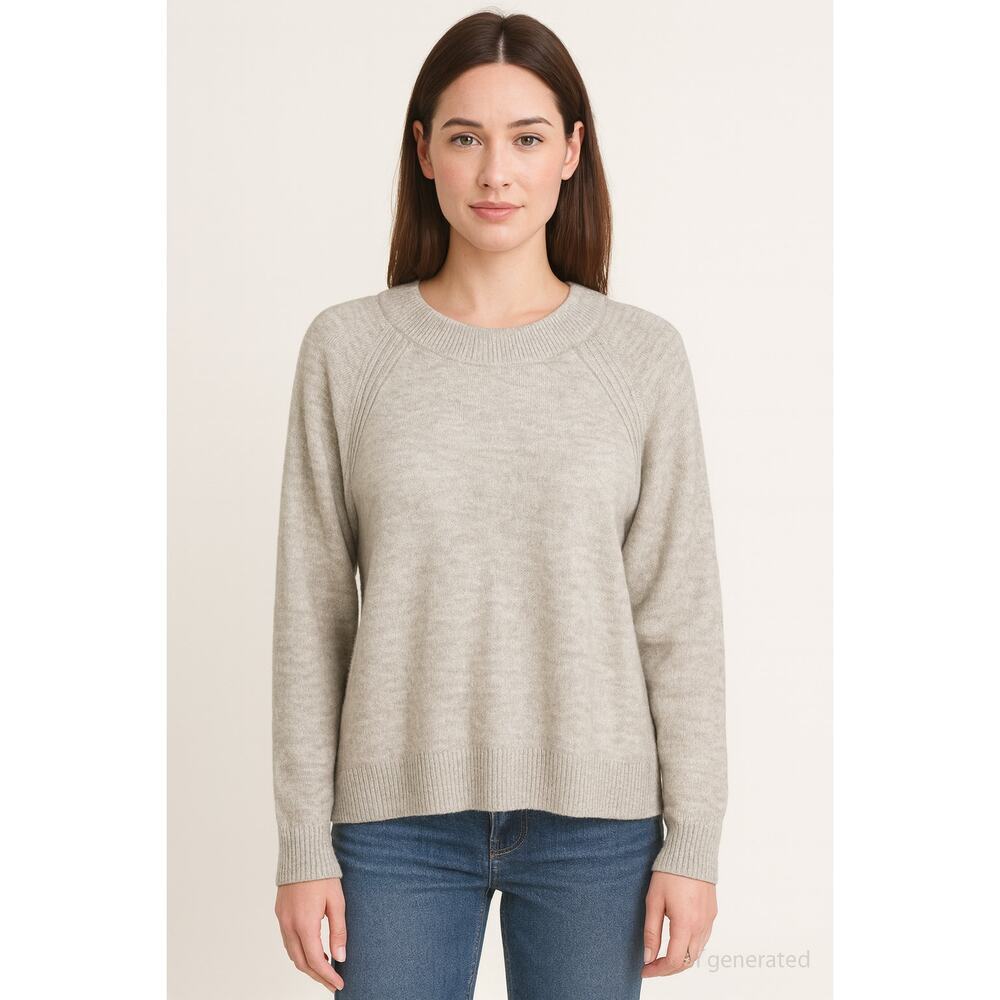 Asos Design Ecru Crewneck Sweater Size UK 16  XL Elevated Neutral Lounge